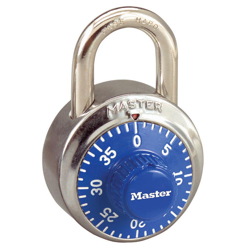 Master Lock 1502COLOR Combination Padlock 1-7/8in (48mm) wide 3/4in tall shackle-1502-Master Lock-1502BLU-Blue-AmericanLocks.com