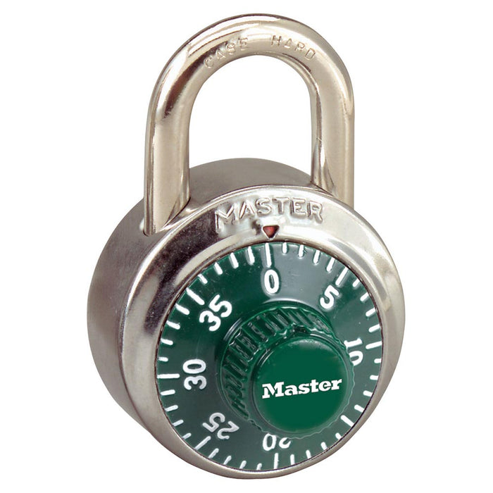Master Lock 1502COLOR Combination Padlock 1-7/8in (48mm) wide 3/4in tall shackle-1502-Master Lock-1502GRN-Green-AmericanLocks.com