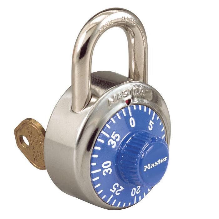 Master Lock 1525COLOR Combination Padlock 1-7/8in (48mm) wide 3/4in tall shackle-1525-Master Lock-1525BLU-Blue-AmericanLocks.com