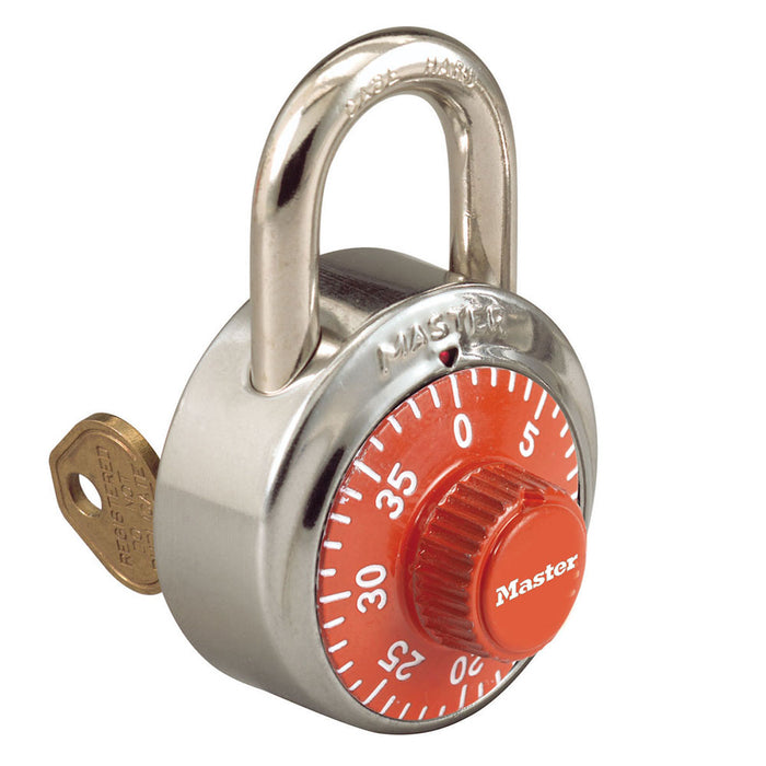 Master Lock 1525COLOR Combination Padlock 1-7/8in (48mm) wide 3/4in tall shackle-1525-Master Lock-1525ORJ-Orange-AmericanLocks.com