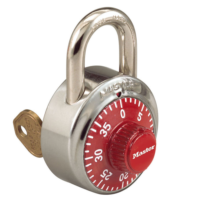 Master Lock 1525COLOR Combination Padlock 1-7/8in (48mm) wide 3/4in tall shackle-1525-Master Lock-1525RED-Red-AmericanLocks.com