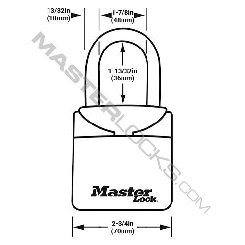 Master Lock 5406 Set Your Own Combination Portable Lock Box 2-3/4in (70mm) Wide (Pack of 2)