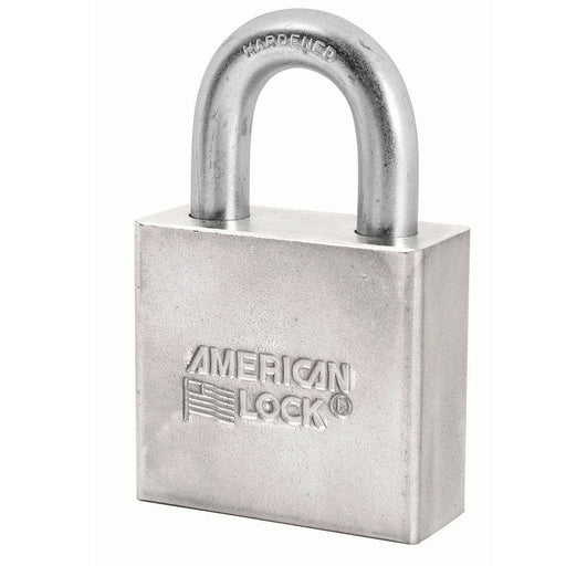 American Lock A50 Solid Steel (Chrome Plated) Padlock 2in (51mm) wide 1-1/8in tall shackle-Master Lock-A50KA-Keyed Alike-AmericanLocks.com