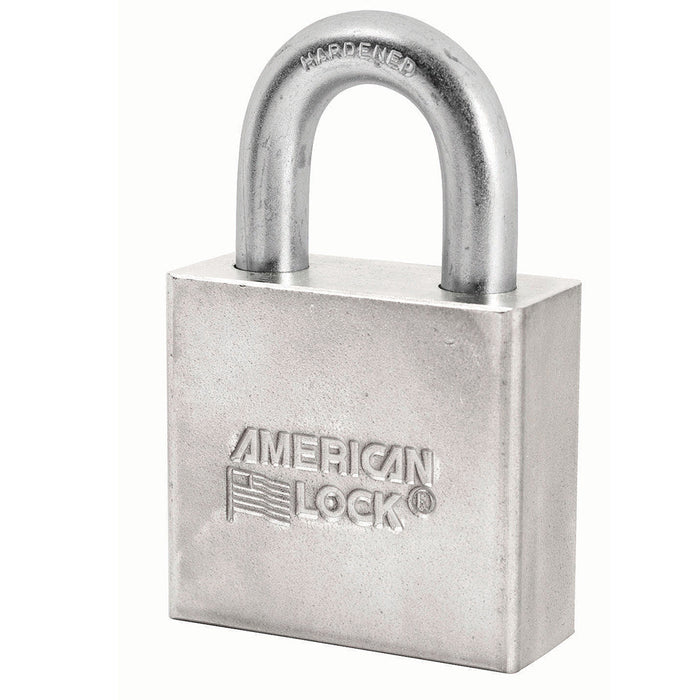 American Lock A50 Solid Steel (Chrome Plated) Padlock 2in (51mm) wide  1-1/8in tall shackle
