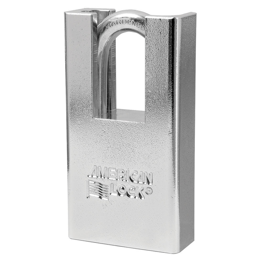 American Lock A5300 Shrouded Solid Steel (Chrome Plated) Padlock 13/4
