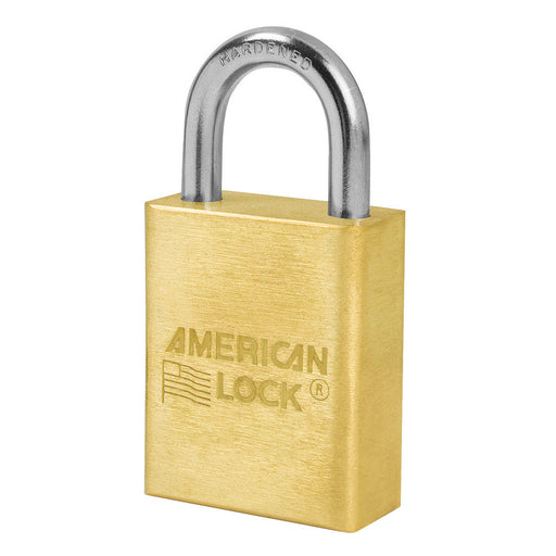 American Lock A6530 Solid Brass Padlock 1-1/2in (38mm) wide 1in tall shackle-Master Lock-A6530KA-Keyed Alike-AmericanLocks.com
