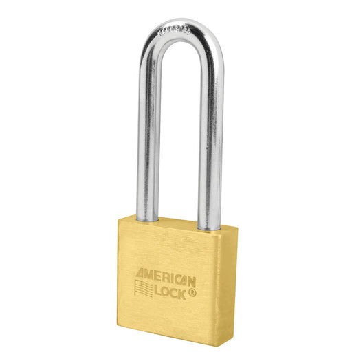American Lock A6572 Solid Brass Padlock 2in (51mm) wide 3in tall shackle-Master Lock-A6572KA-Keyed Alike-AmericanLocks.com