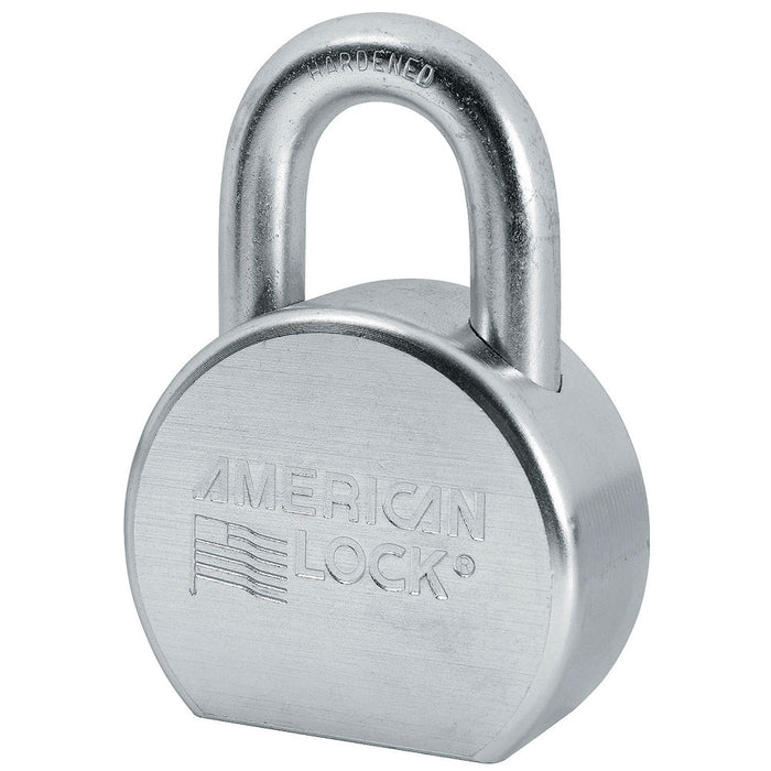 American Lock A702 Solid Steel (Zinc Plated) Padlock 2-1/2in (64mm) wide 1-1/16in tall shackle-Master Lock-A702KA-Keyed Alike-AmericanLocks.com