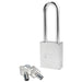 American Lock A7202 Solid Steel (Chrome Plated) Padlock 1-3/4in (44mm) wide 3in tall shackle-Master Lock-A7202KA-Keyed Alike-AmericanLocks.com