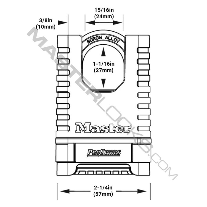 Master Lock 1177 ProSeries® Shrouded Brass Resettable Combination Padlock 2-1/4in (57mm) Wide-Combination-Master Lock-1177-AmericanLocks.com